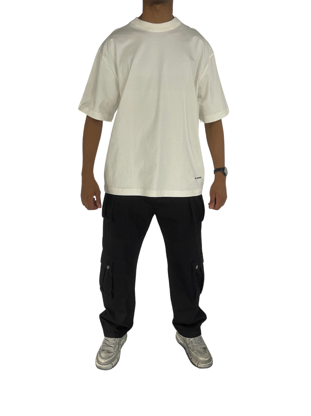 Patrick James Box Cut Oversized White T-Shirt