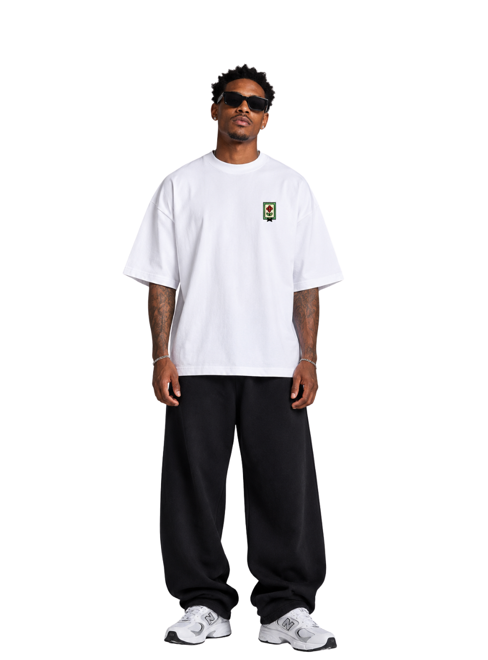 Jaiva Flower Oversized White T-Shirt