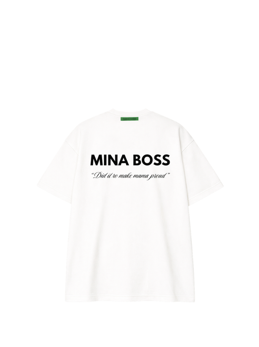 Mina Boss Proud Mama White T-Shirt