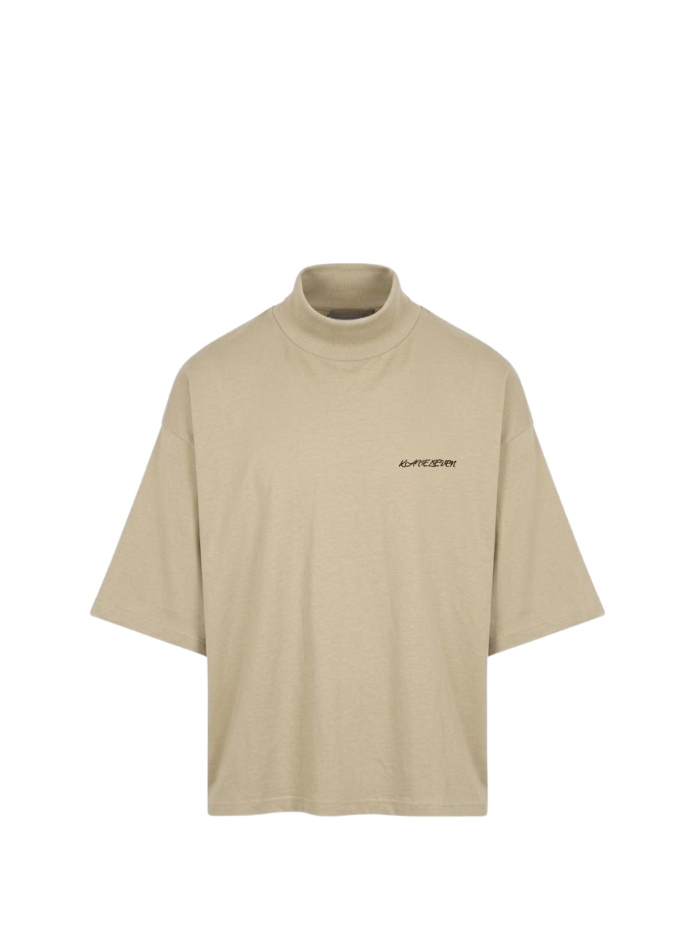 Kai Eleven Beige Turtle Neck T-Shirt