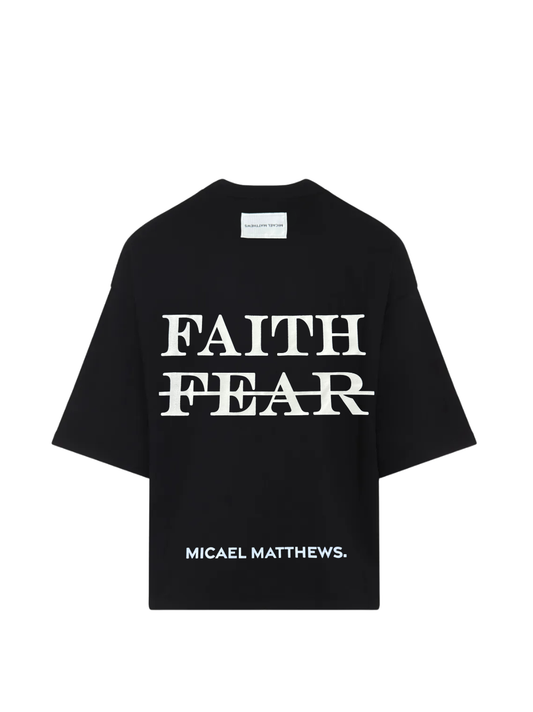 Micael Matthews Faith x Fear Oversized Black T-Shirt