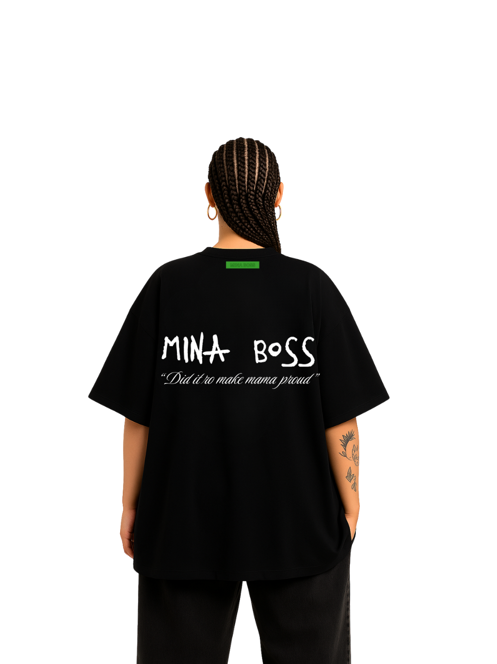 Mina Boss Greensqaure Black T-Shirt