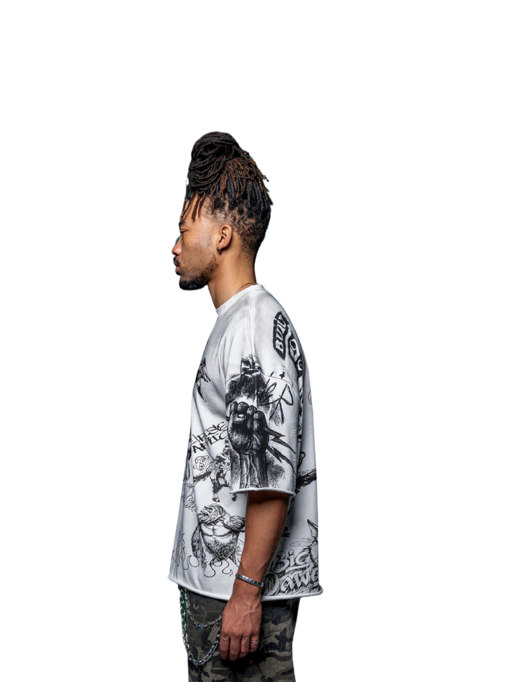 Ostentious Mandela White T-Shirt
