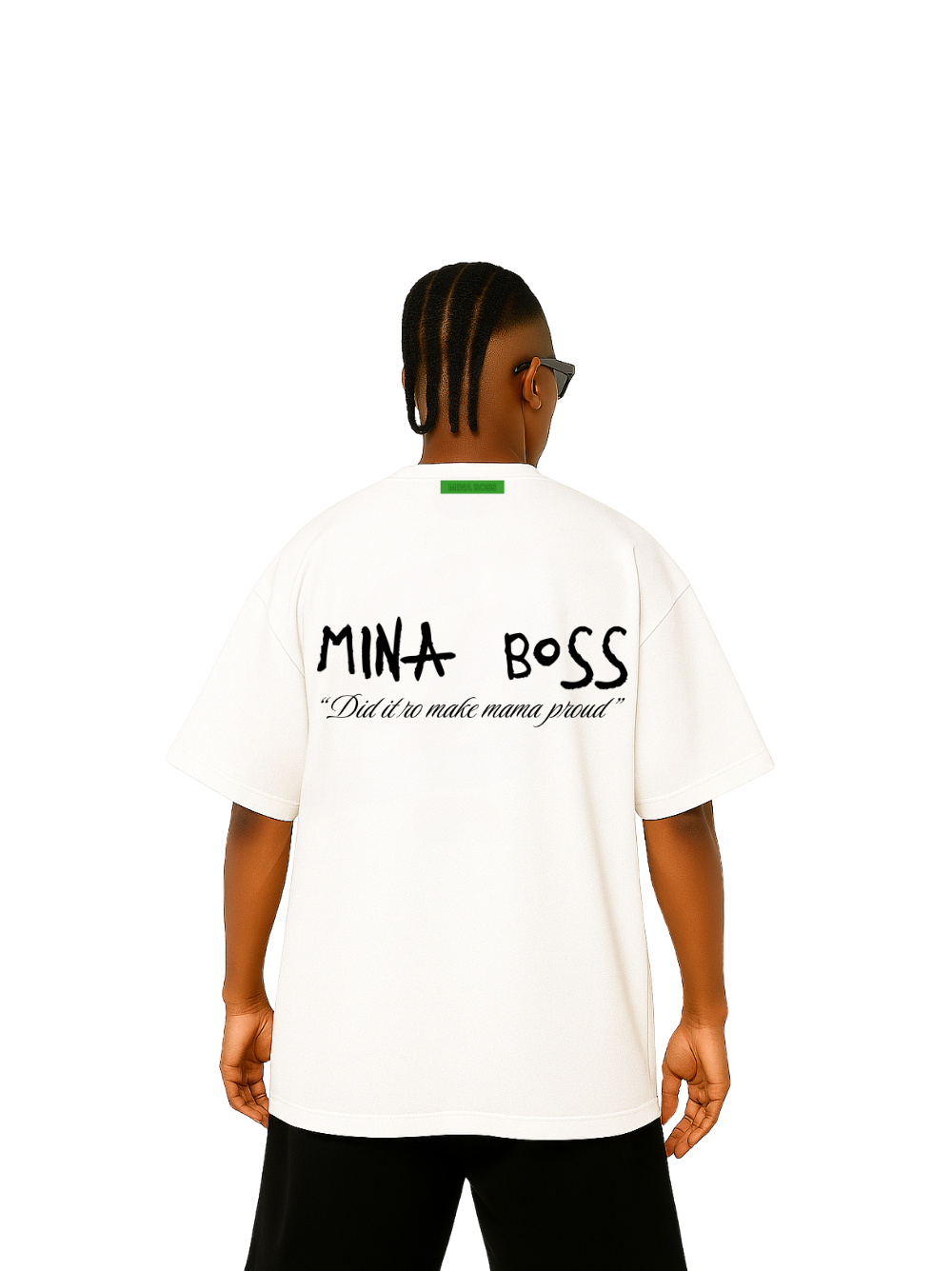 Mina Boss Greensquare White T-Shirt