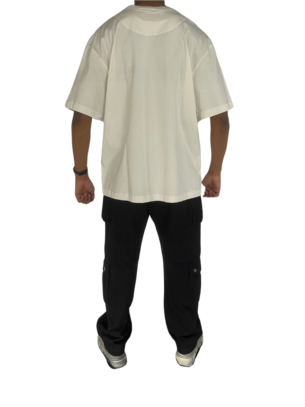 Patrick James Box Cut Oversized White T-Shirt
