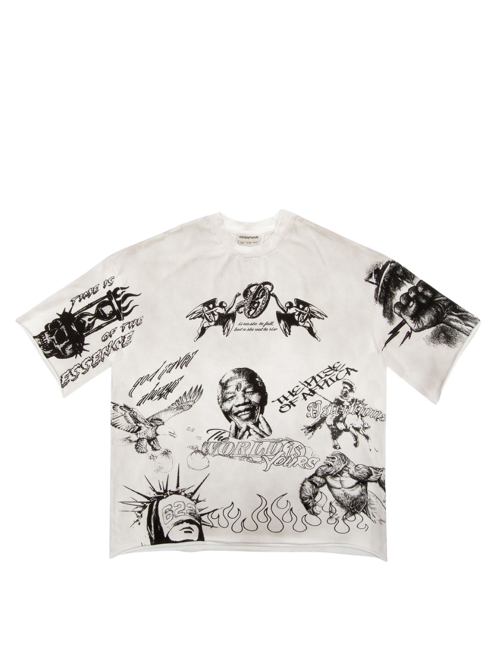 Ostentious Mandela White T-Shirt