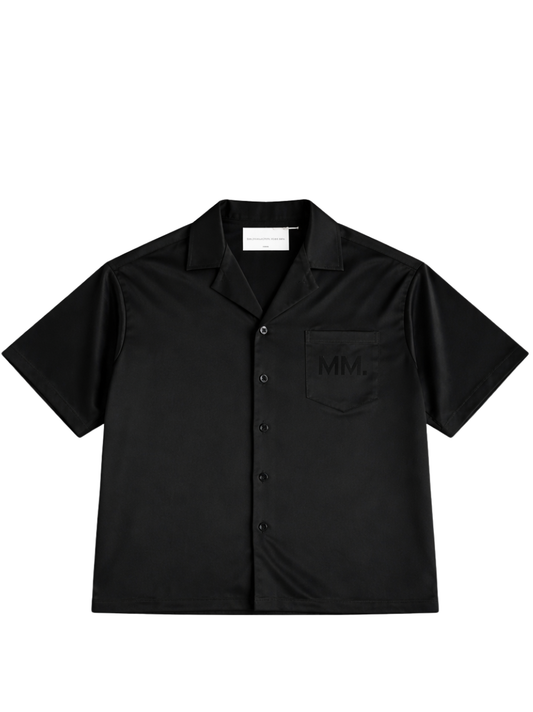 Micael Matthews Black Satin Shirt