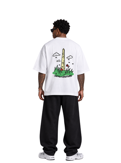 Jaiva Flower Oversized White T-Shirt