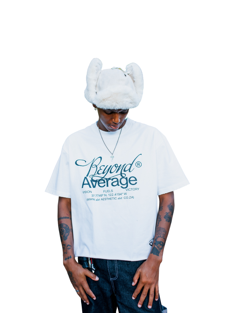 Aesthetic Beyond Average White T-Shirt
