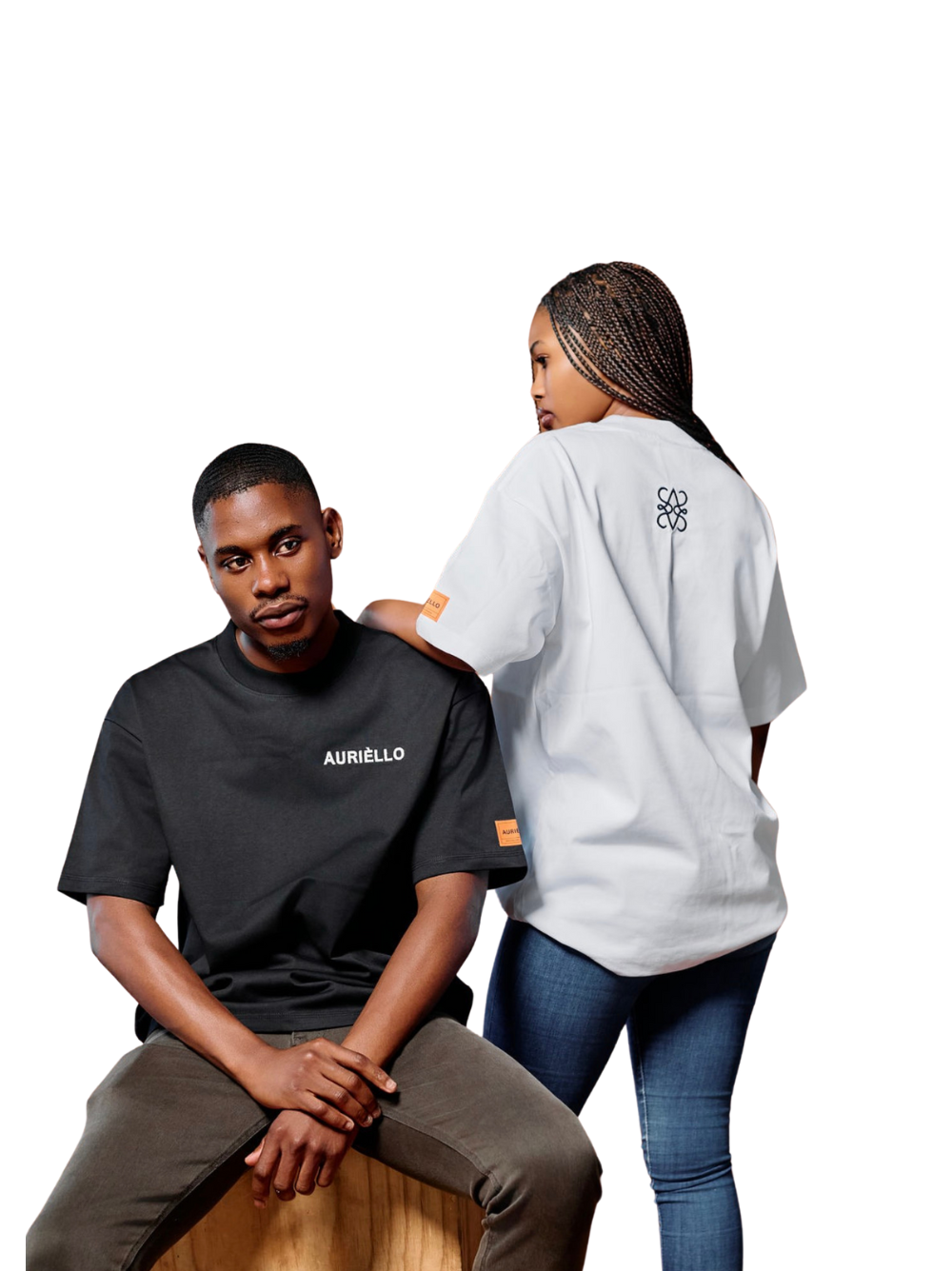 Auriello Embroidery White T-Shirt