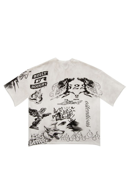 Ostentious Mandela White T-Shirt