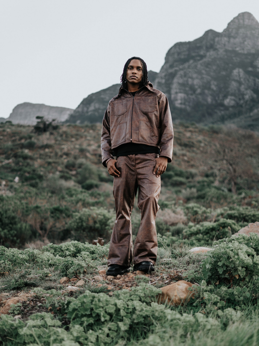 Whytewears Brown Leather Set