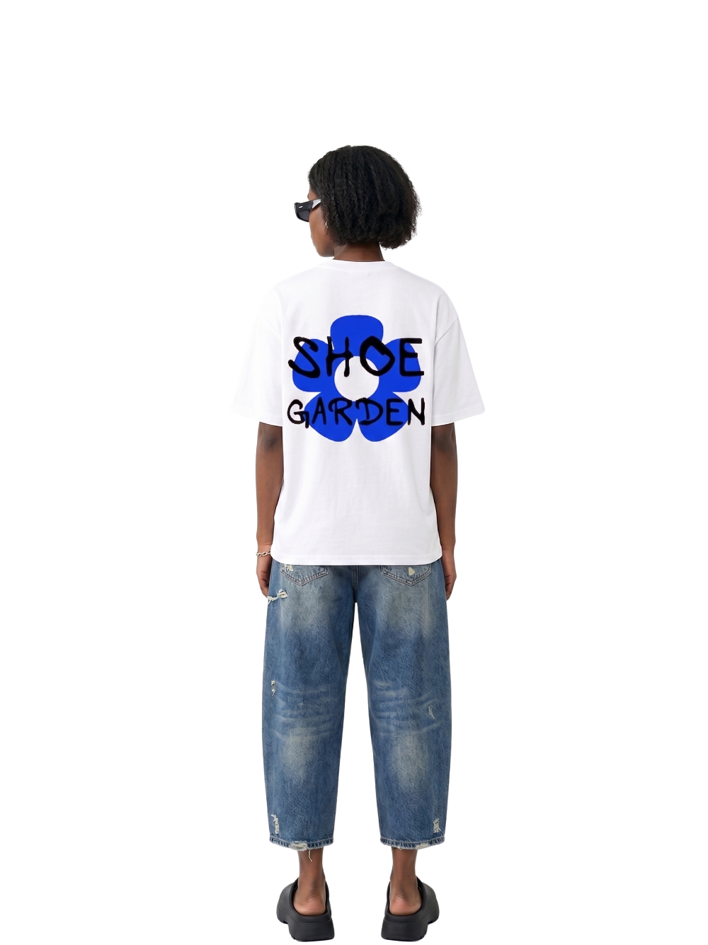Shoe Garden Blue Floral T-Shirt