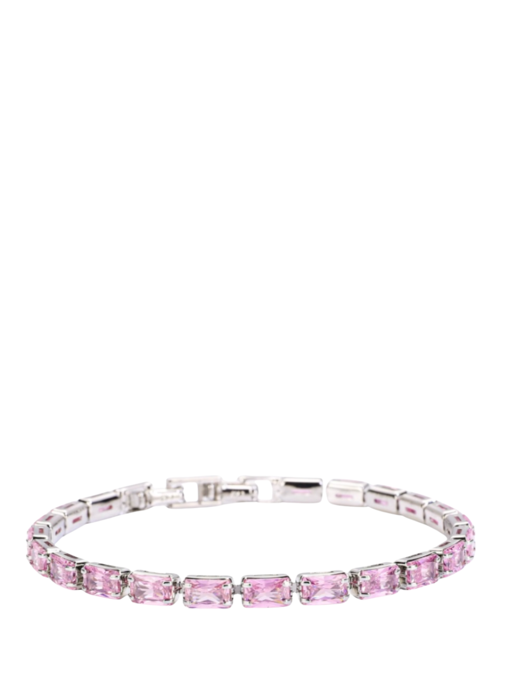Divine Jewellery Silver Pink Gem Bracelet