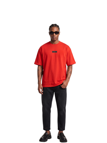 Iconic Rubber Patch Essentials Orange T-Shirt