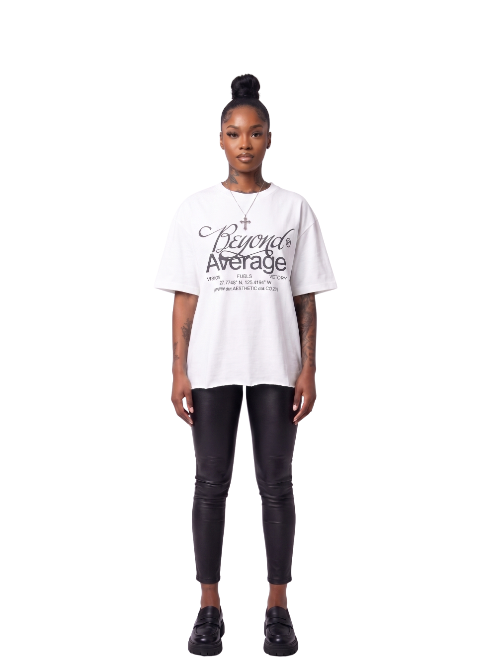 Aesthetic Beyond Average White T-Shirt