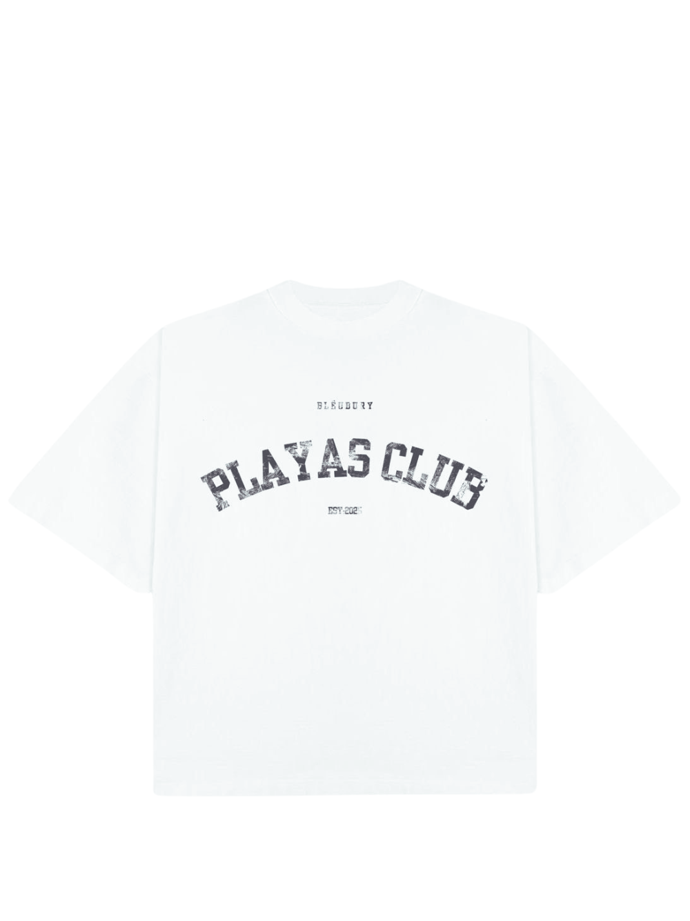 Bleu Bury white oversized graphic t shirt at unseen grail. local brands south africa. streetwear. men and women. galxboy. studio image