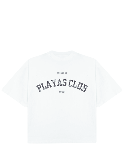 Bleu Bury white oversized graphic t shirt at unseen grail. local brands south africa. streetwear. men and women. galxboy. studio image