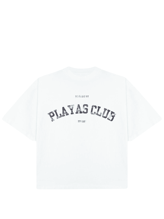 Bleu Bury white oversized graphic t shirt at unseen grail. local brands south africa. streetwear. men and women. galxboy. studio image