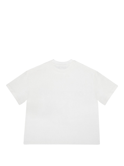 Bleu Bury white oversized graphic t shirt at unseen grail. local brands south africa. streetwear. men and women. galxboy. studio image behind
