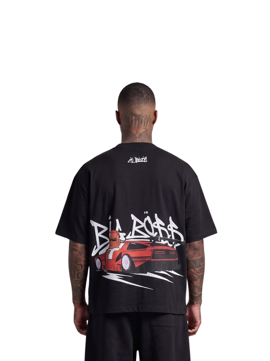El Patron Big Boss black oversized t shirt back. men and women at unseen grail. local streetwear brands south africa. 6
