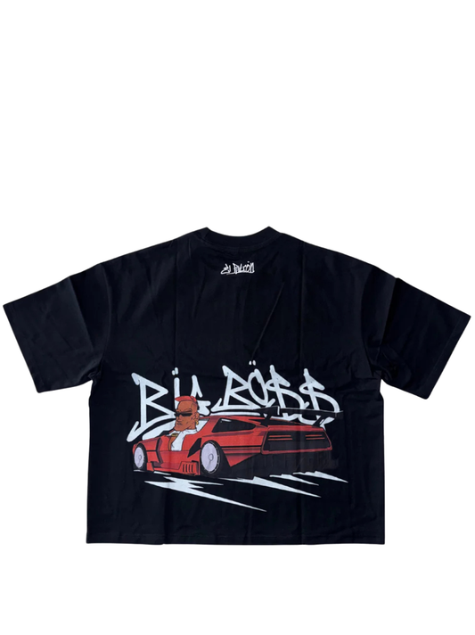 El Patron Big Boss black oversized t shirt back. men and women at unseen grail. local streetwear brands south africa. 8