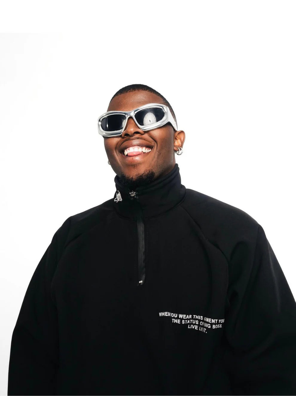 El Patron Big Boss oversized black roadman tracksuit. men and women at unseen grail. local streetwear brands south africa. 186
