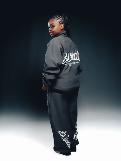 El Patron Big Boss oversized grey roadman tracksuit. men and women at unseen grail. local streetwear brands south africa. 161
