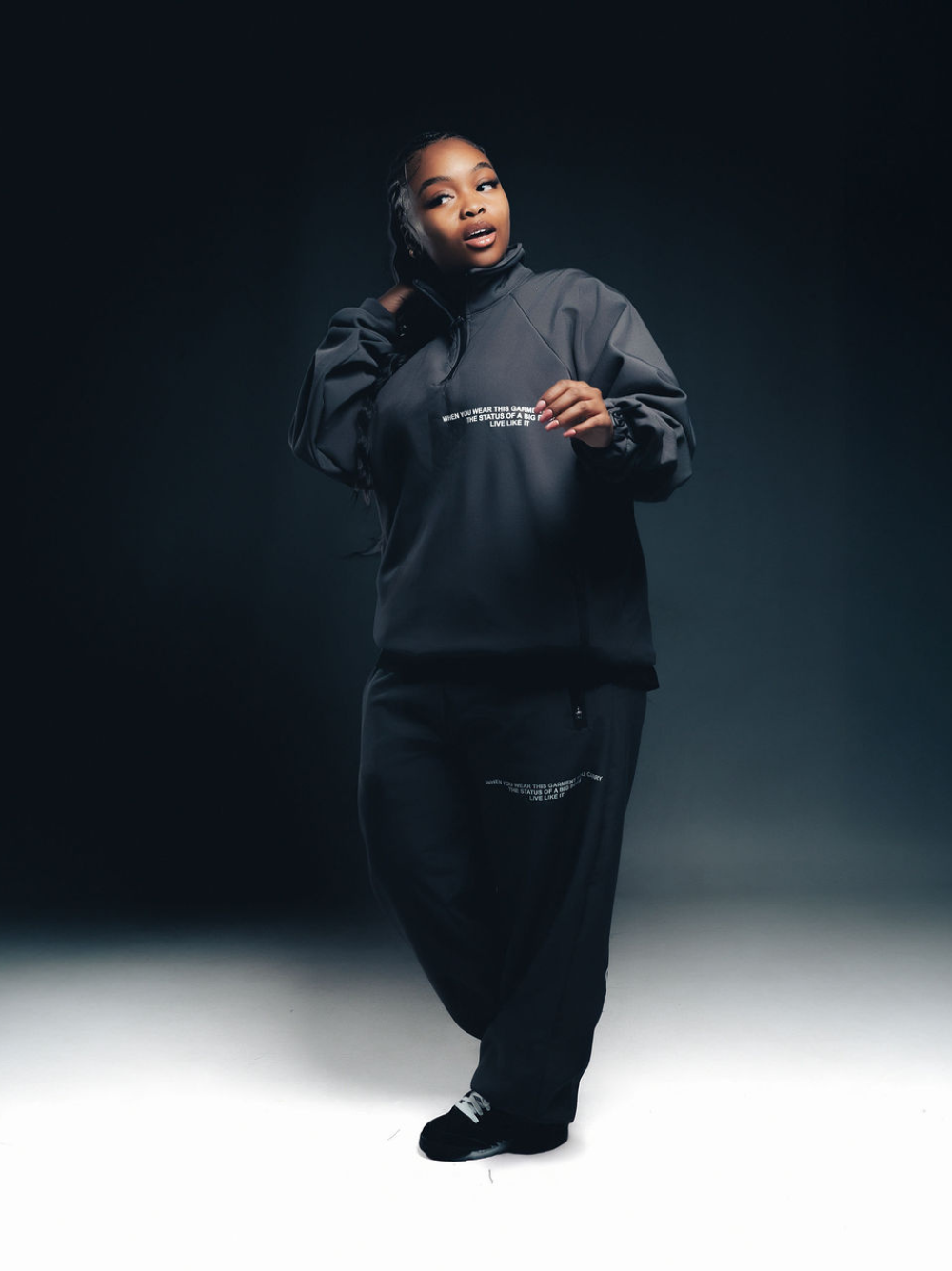 El Patron Big Boss oversized grey roadman tracksuit. men and women at unseen grail. local streetwear brands south africa. 163