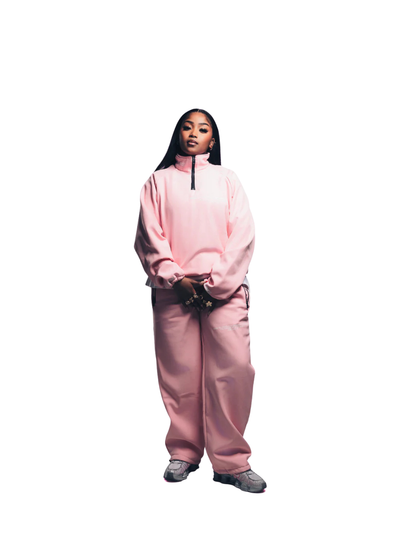 El Patron Big Boss oversized pink roadman tracksuit. men and women at unseen grail. local streetwear brands south africa. 169
