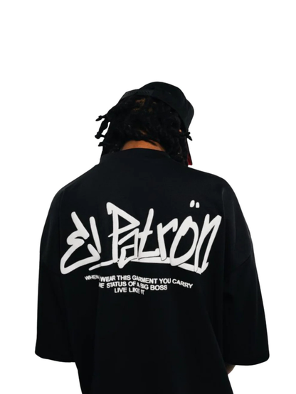 El Patron Big Boss oversized t shirt. men and women at unseen grail. local streetwear brands south africa. 113