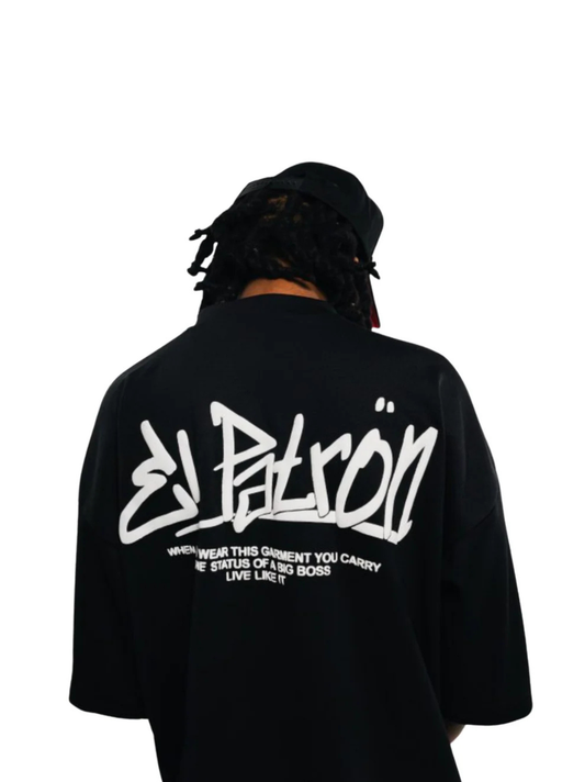 El Patron Big Boss oversized t shirt. men and women at unseen grail. local streetwear brands south africa. 113