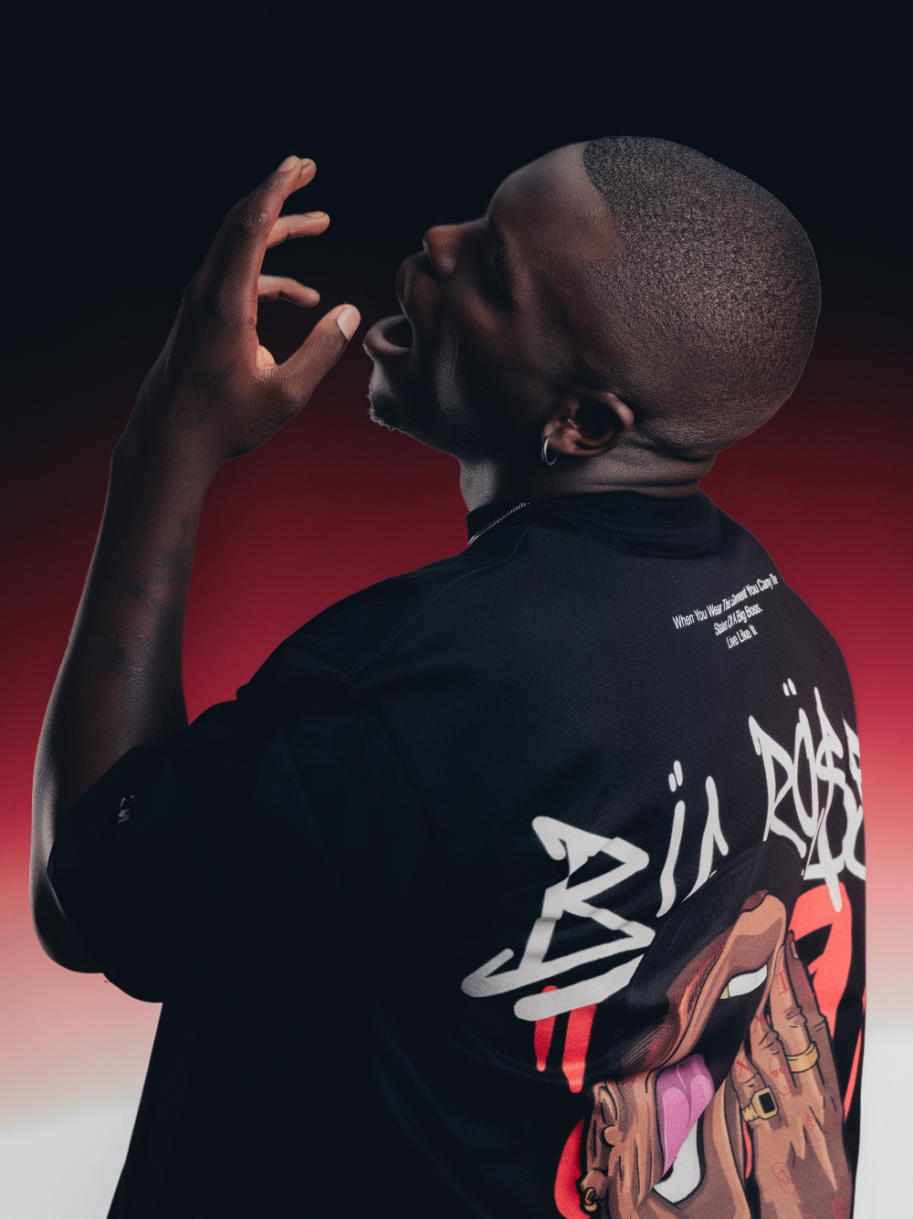 El Patron Big Boss oversized t shirt back view. men and women at unseen grail. local streetwear brands south africa. 2