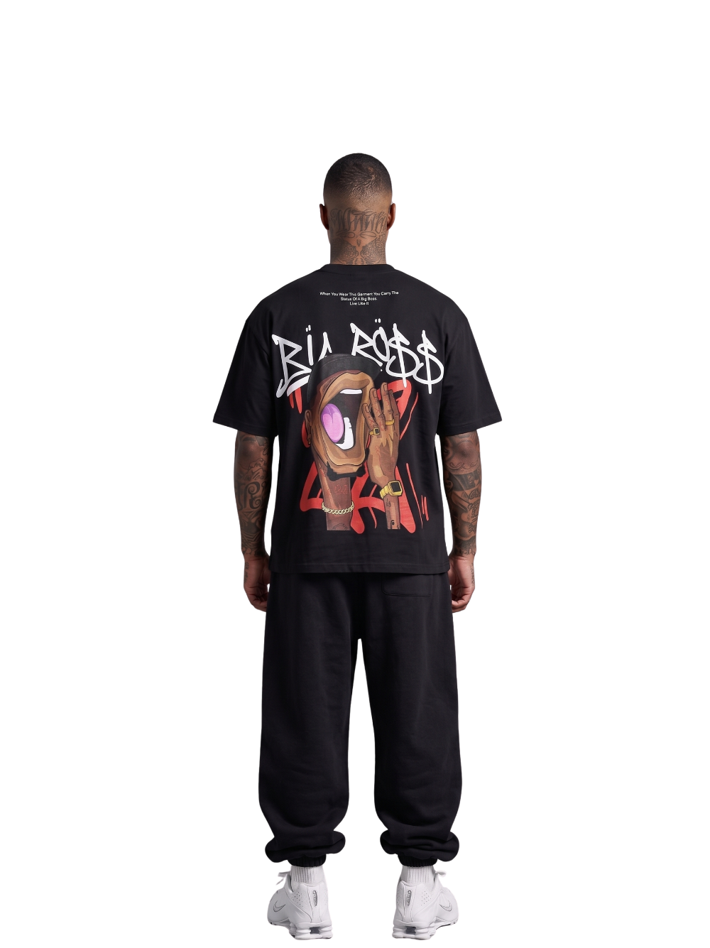 El Patron Big Boss oversized t shirt back view. men and women at unseen grail. local streetwear brands south africa. 3