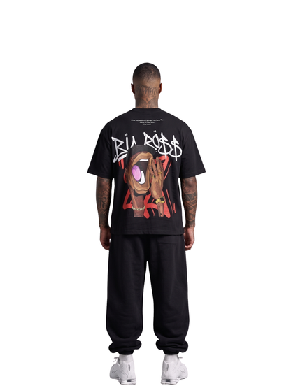 El Patron Big Boss oversized t shirt back view. men and women at unseen grail. local streetwear brands south africa. 3