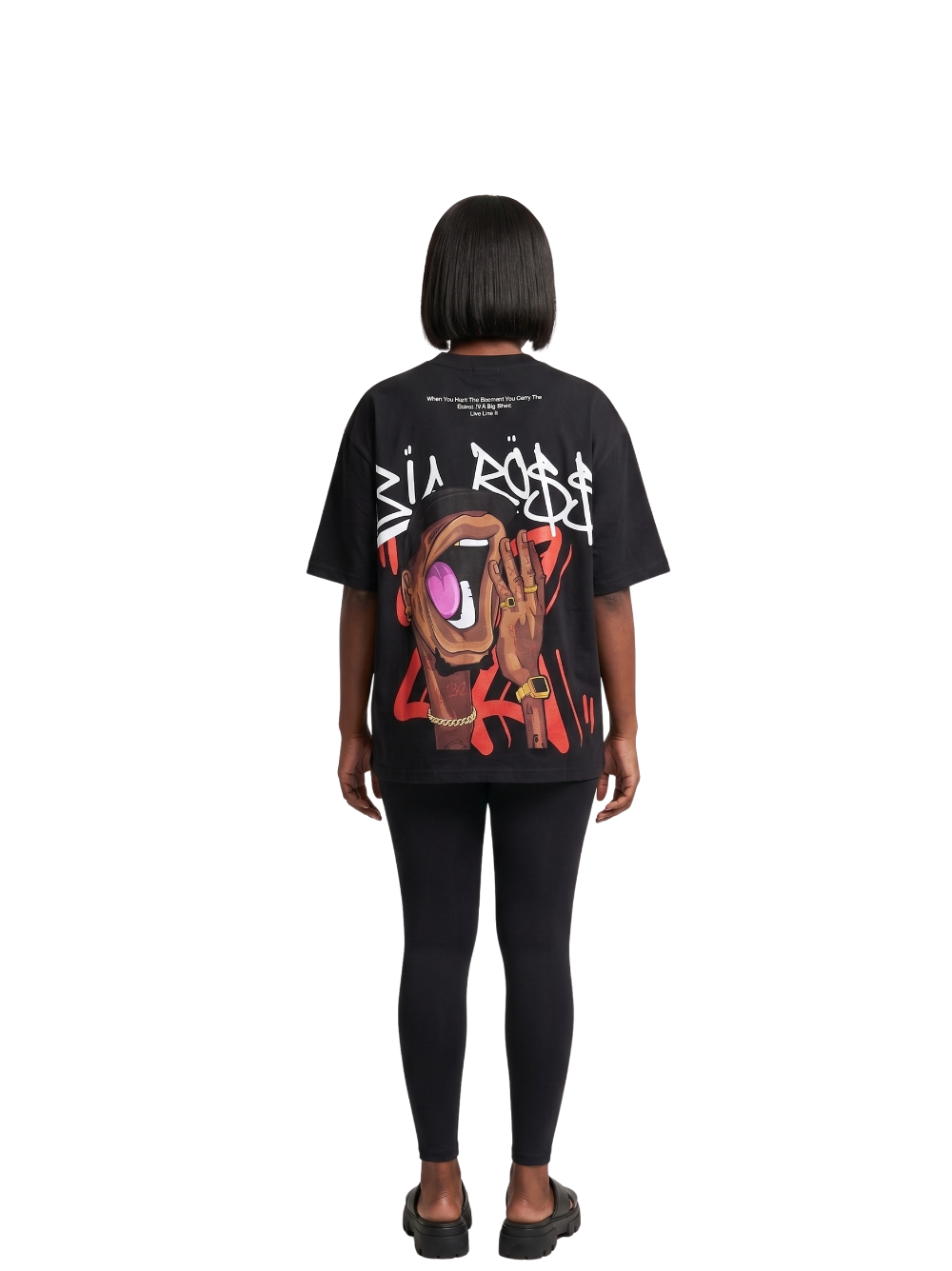 El Patron Big Boss oversized t shirt back view. men and women at unseen grail. local streetwear brands south africa. 4