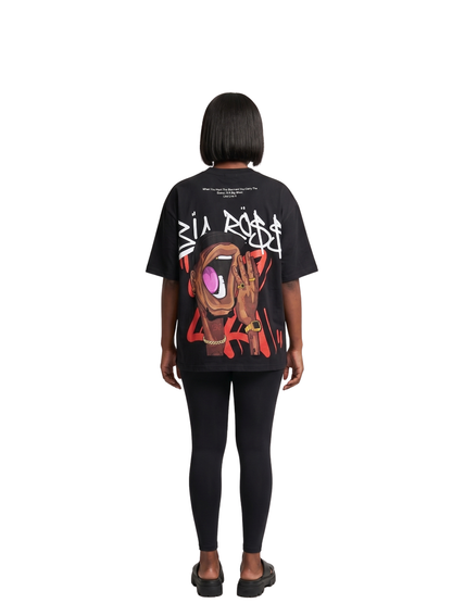 El Patron Big Boss oversized t shirt back view. men and women at unseen grail. local streetwear brands south africa. 4