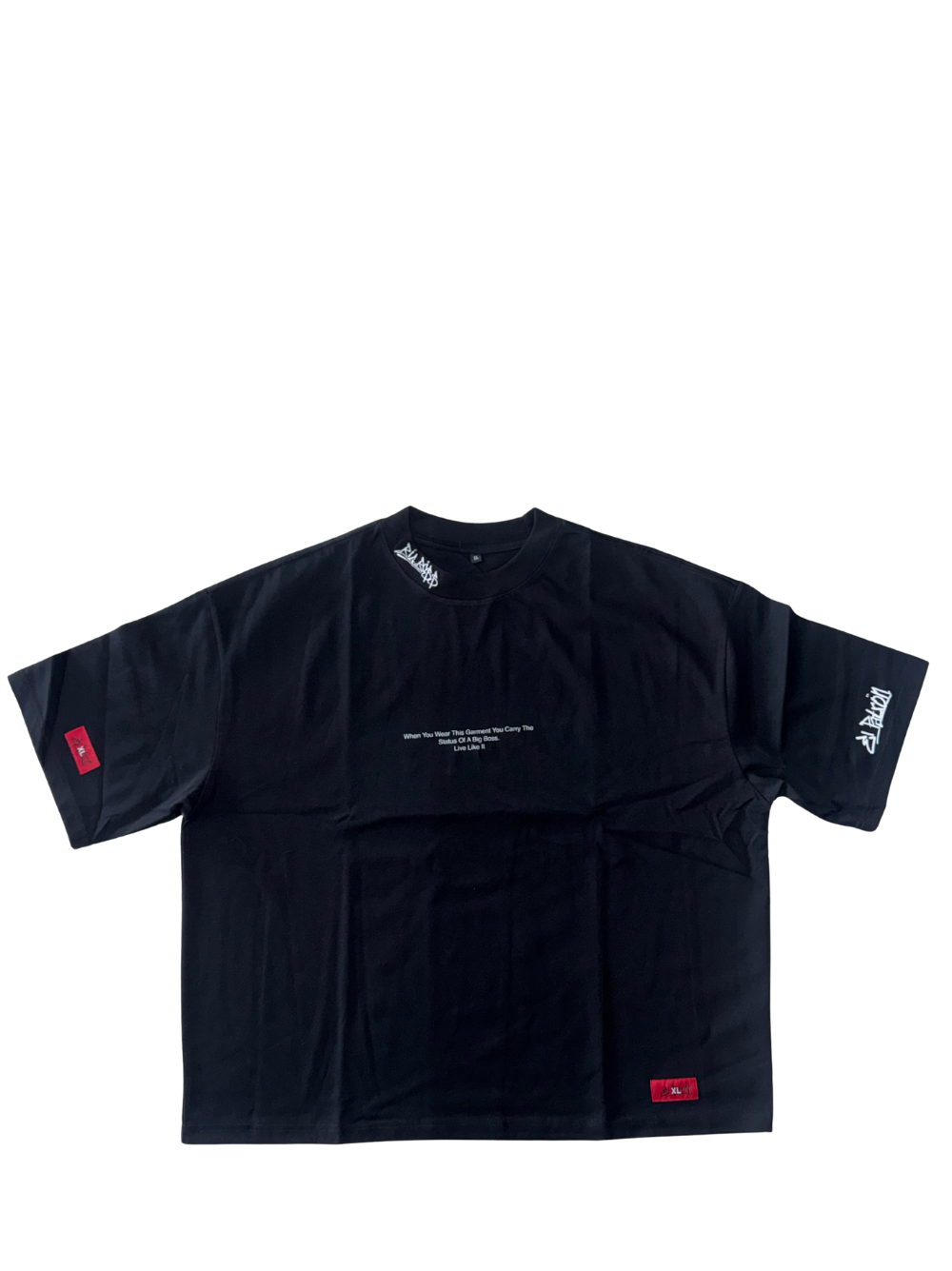 El Patron Big Boss oversized t shirt front view. men and women at unseen grail. local streetwear brands south africa. 4