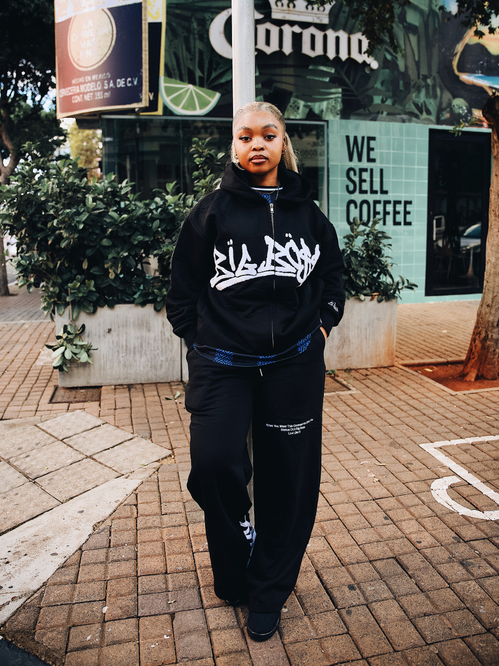 El Patron Big Boss oversized tracksuit. men and women at unseen grail. local streetwear brands south africa. 154