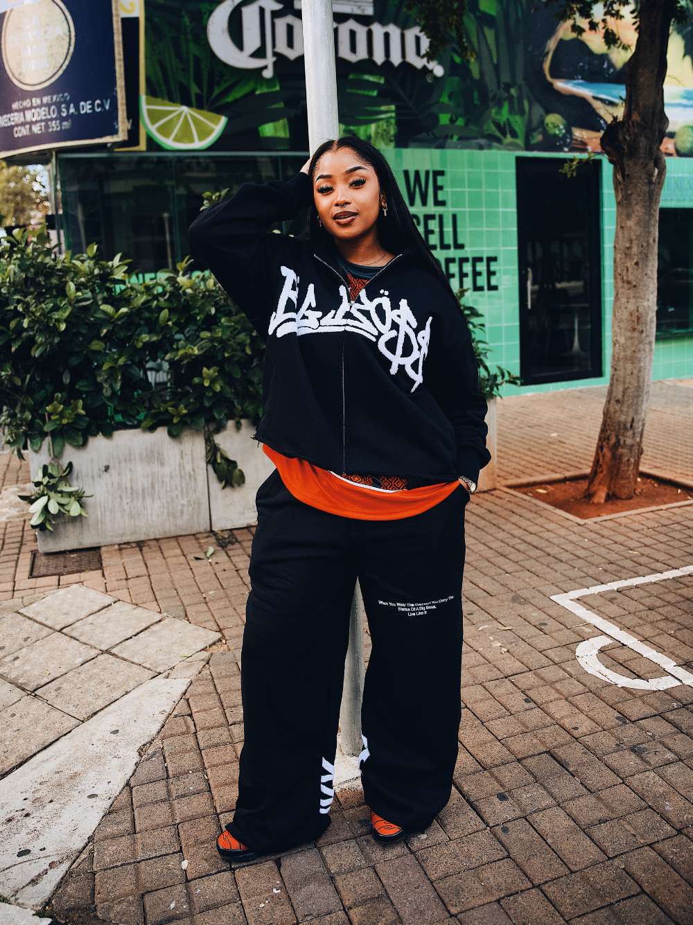 El Patron Big Boss oversized tracksuit. men and women at unseen grail. local streetwear brands south africa. 156