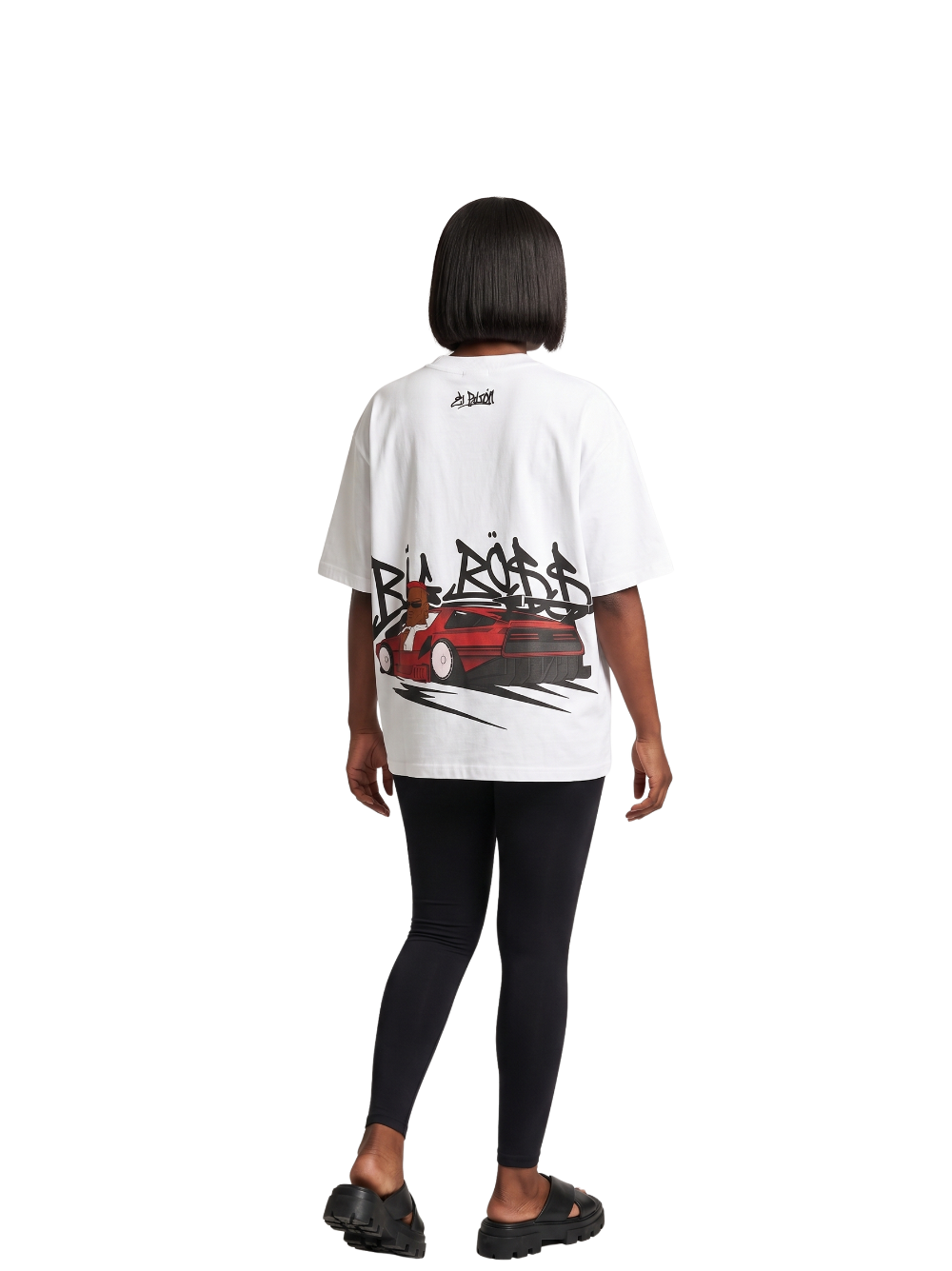 El Patron Big Boss white oversized t shirt back. men and women at unseen grail. local streetwear brands south africa. 16