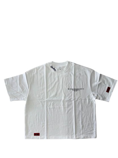 El Patron Big Boss white oversized t shirt front. men and women at unseen grail. local streetwear brands south africa. 14