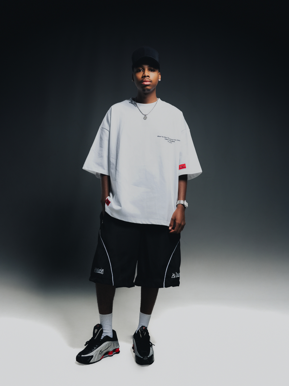 El Patron Big Boss white oversized t shirt front. men and women at unseen grail. local streetwear brands south africa. 15