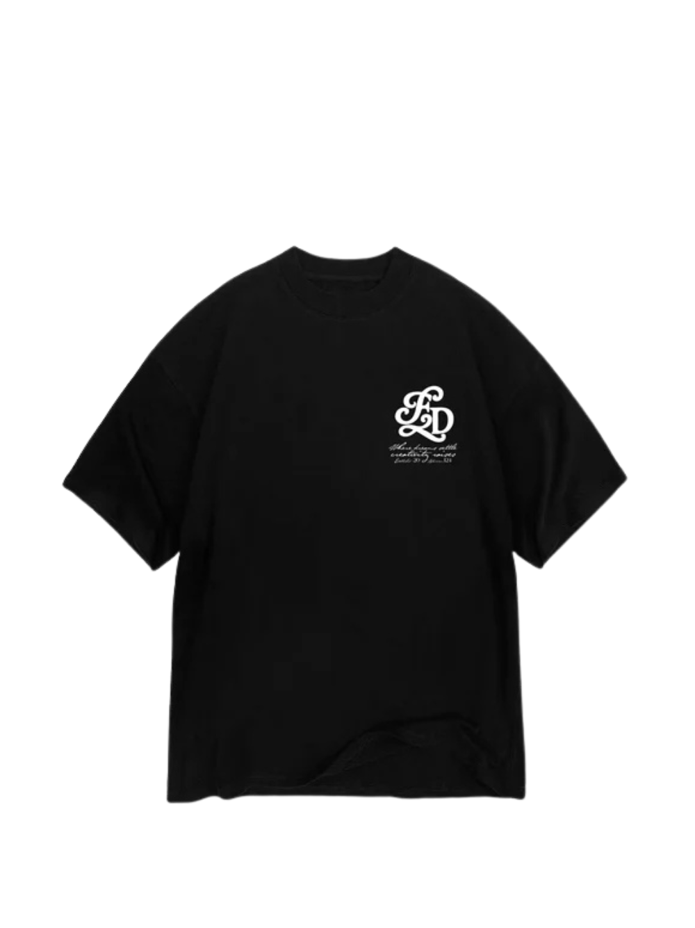 Elizabeth Dust black oversized graphic t shirt at unseen grail. local brands south africa. streetwear. men and women. studio image front flatlay