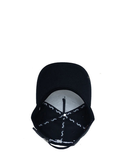 Empire adjustable cap  at unseen grail. local brands south africa. streetwear. men and women. studio image 3 underneath cap