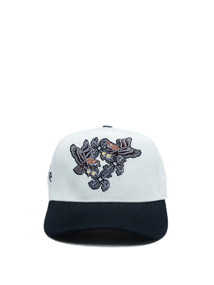 Empire adjustable cap  at unseen grail. local brands south africa. streetwear. men and women. studio image cream cap front