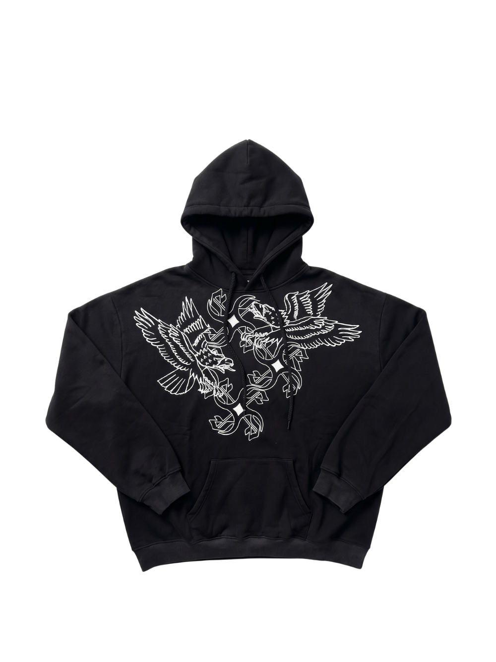Empire black oversized graphic hoodie at unseen grail. local brands south africa. streetwear. men and women. studio image