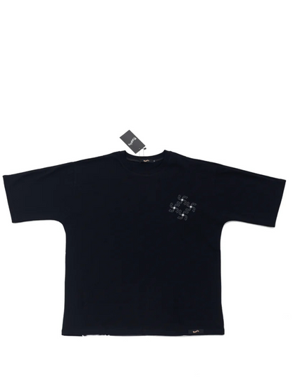 Empire graphic oversized tshirt black at unseen grail. local brands south africa. streetwear. men and women. studio image flatlay front image view