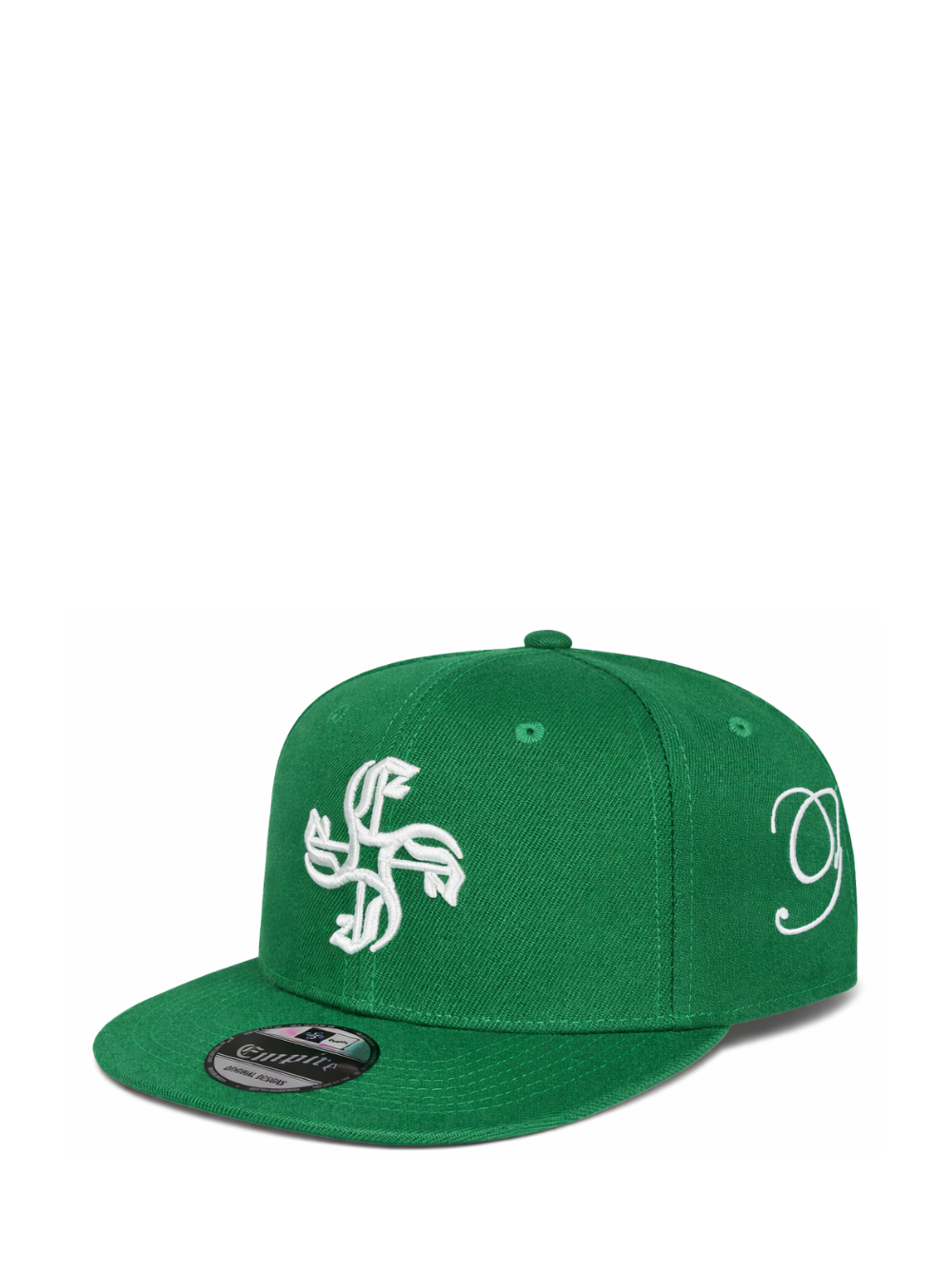 Empire green fitted cap at unseen grail. local brands south africa. streetwear. men and women. studio image front side