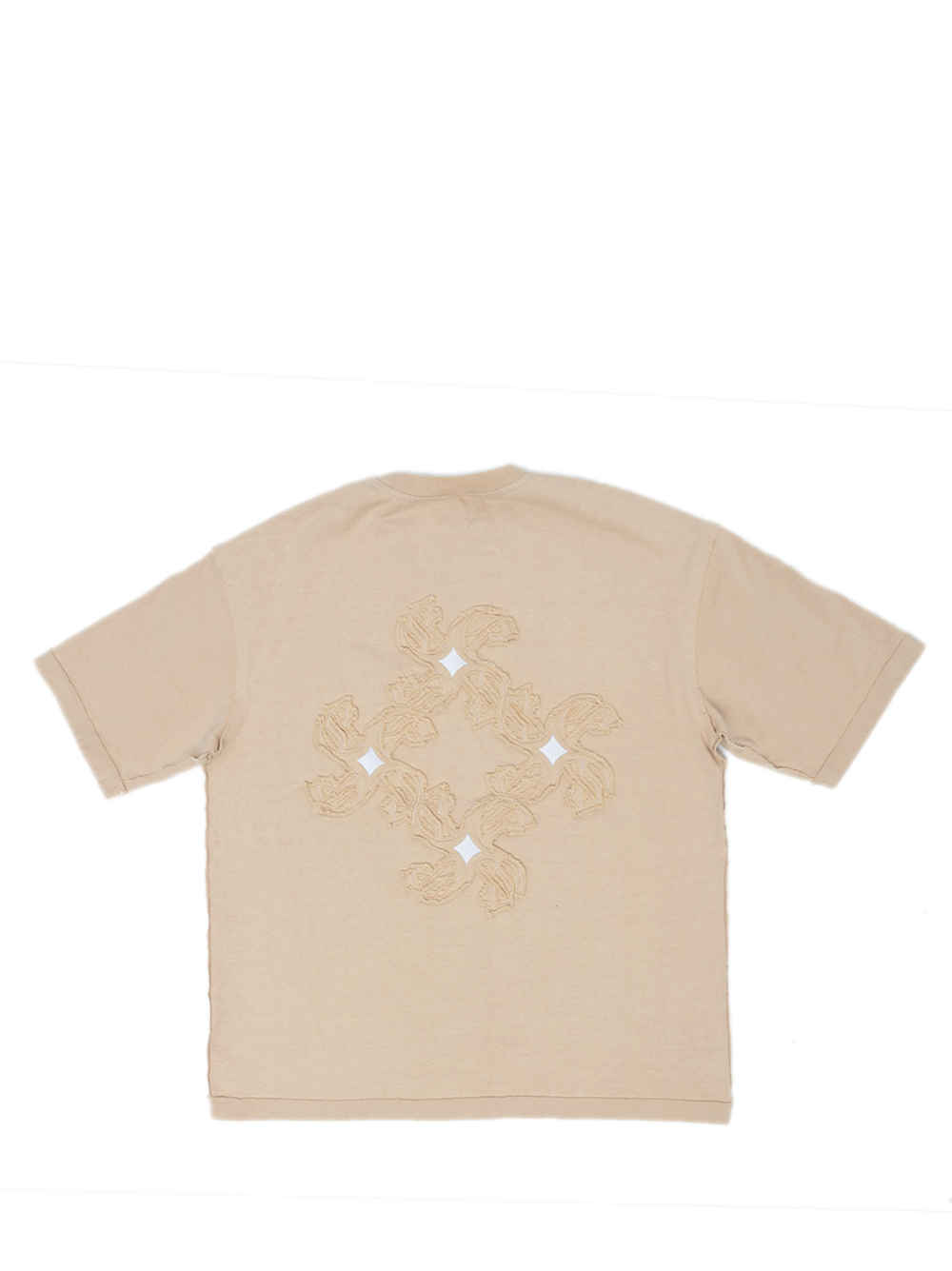 Empire heavyweight tshirt  cream at unseen grail. local brands south africa. streetwear. men and women. studio image back